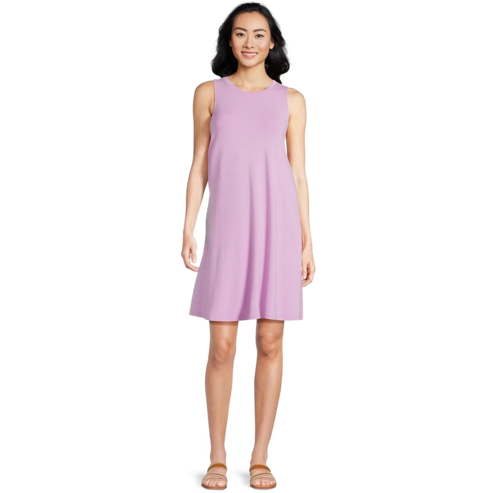 Sleeveless Knit Swing‎ Dress w/ Pockets